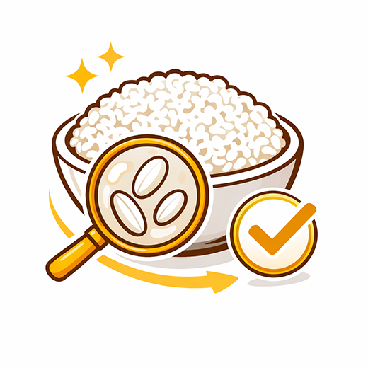 Icono Mínima rotura y excelente presentación del arroz