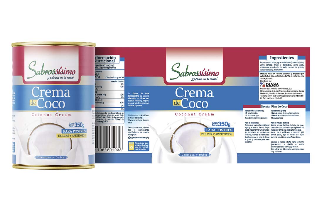 Crema de coco Sabrossisimo