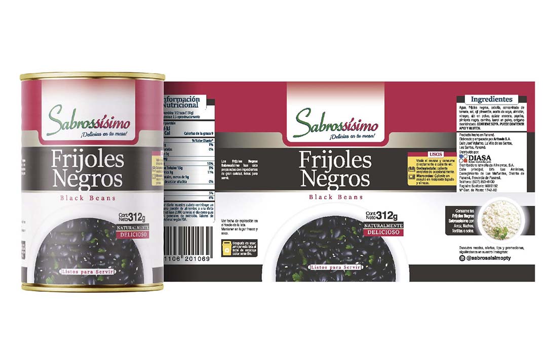 Frijoles negros Sabrossisimo