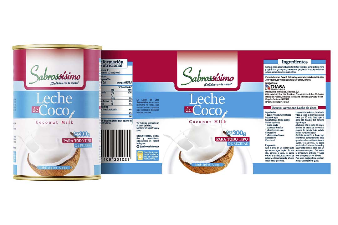 Leche de coco Sabrossisimo