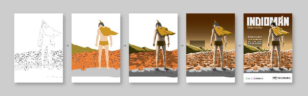 evolucion poster de la idea al acabado final