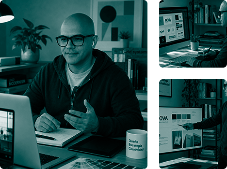 Diseñador en estudio de diseño